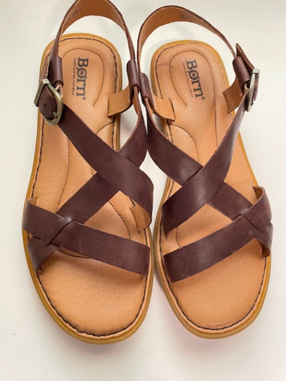 Borm Brown Strappy Sandals Size 8M Excellent Condition - Picture 4 of 6